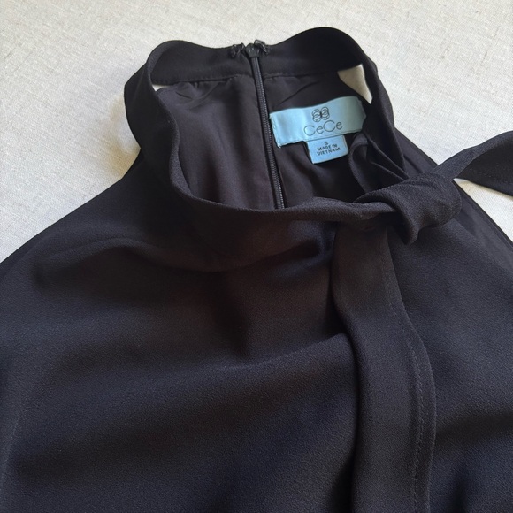 CeCe Black Tie Neck Sleeveless Dress Women’s Small Career Workwear - Picture 4 of 9